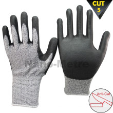 NMSAFETY 13 gauge knife glove cut-resistant fibra de vidro nível 5 luva de corte